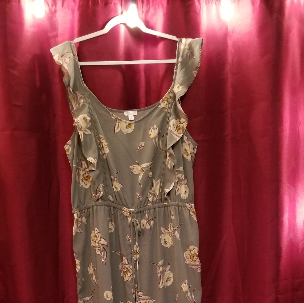 Spring Floral sleeveless Romper pantsuit jumper